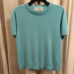 Sag Harbor Men's Aqua Short Sleeve Tee